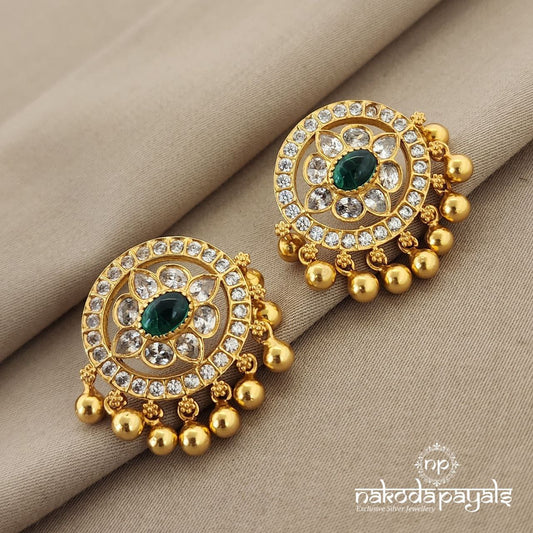 Cutesy Green Ball Drops Studs (Ge5977)