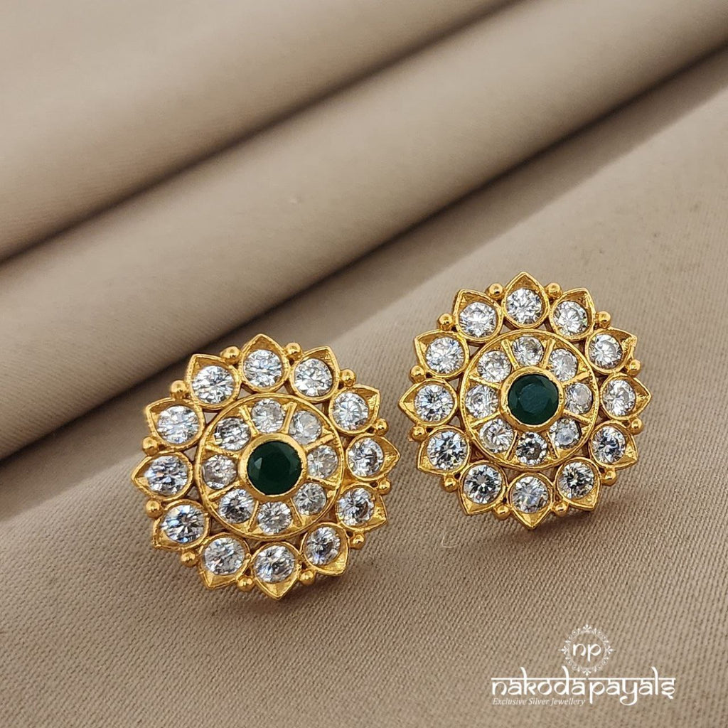 Floral Green Studs (GE6000)