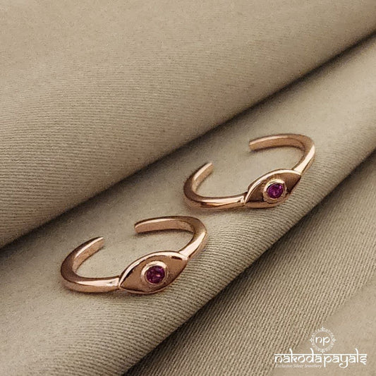 Pink Eye Toerings Pair (T2782)