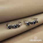 Blue Marcasite Toerings Pair (T2810)