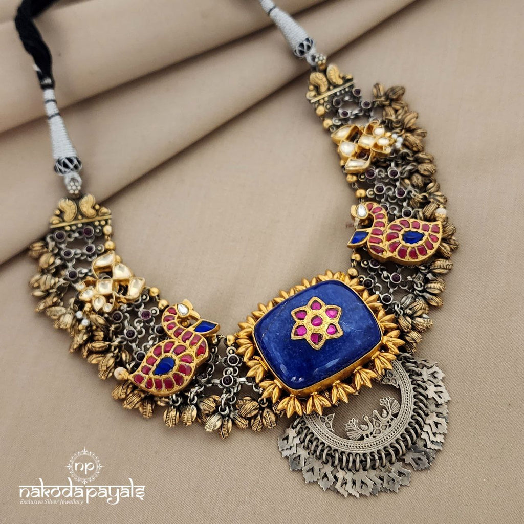 Lapis Blue Peacock Neckpiece (N8479)