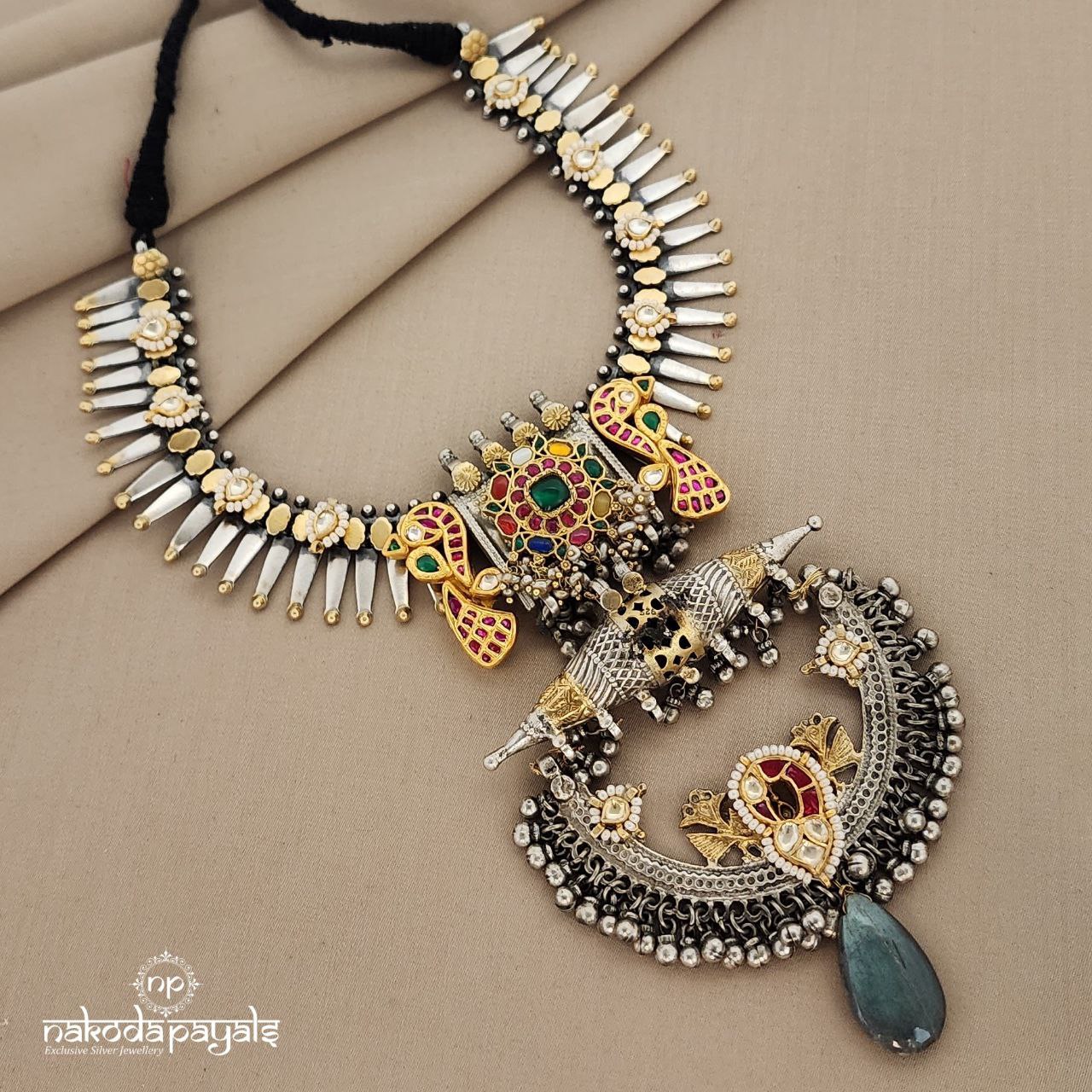 Labradorite Drop Neckpiece (N8480)