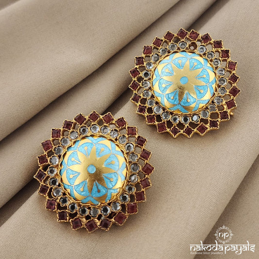 Pretty Meenakari Studs (Ge6072)