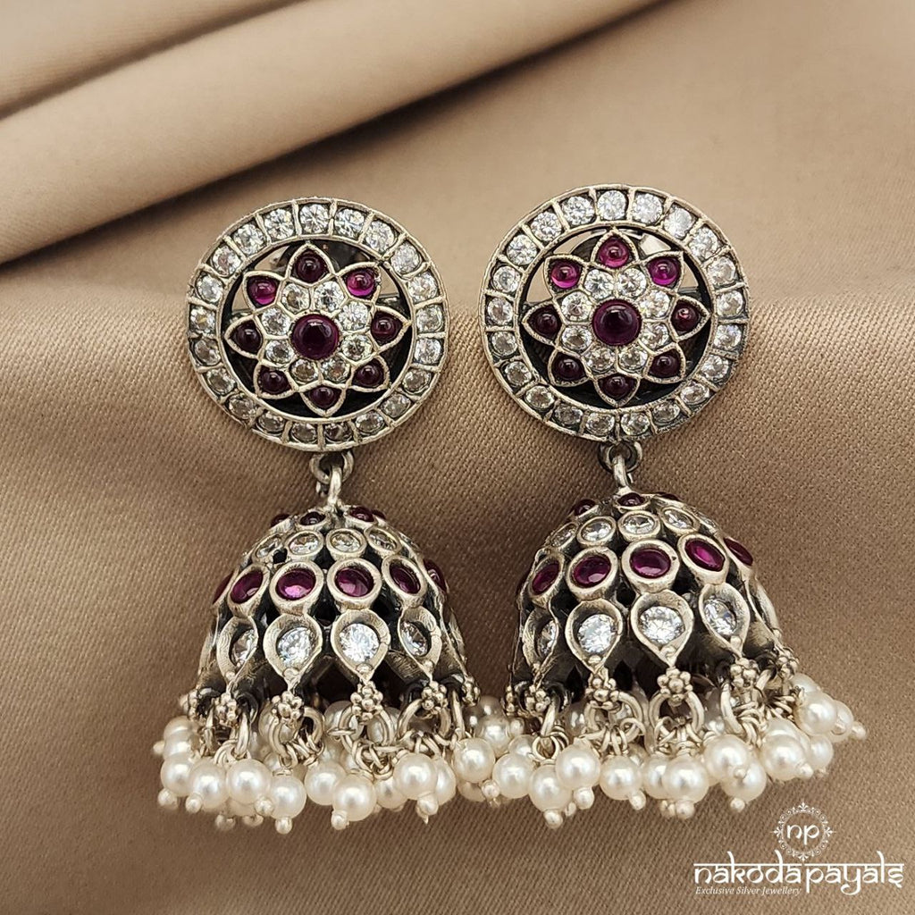 Charming White Jhumka (J4935)