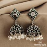 Green Pearly Jhumka (J4954)