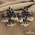 Blue Triple Jhumka (J4975)