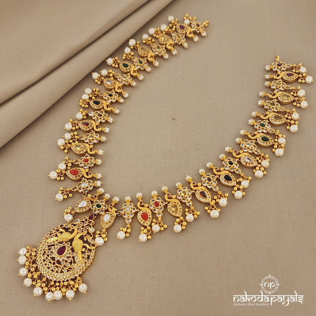 Navarathna Peacock Neckpiece (GN6164)