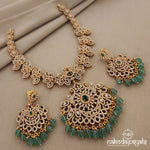 Lavishing Green Neckpiece with Earrings (GN686)