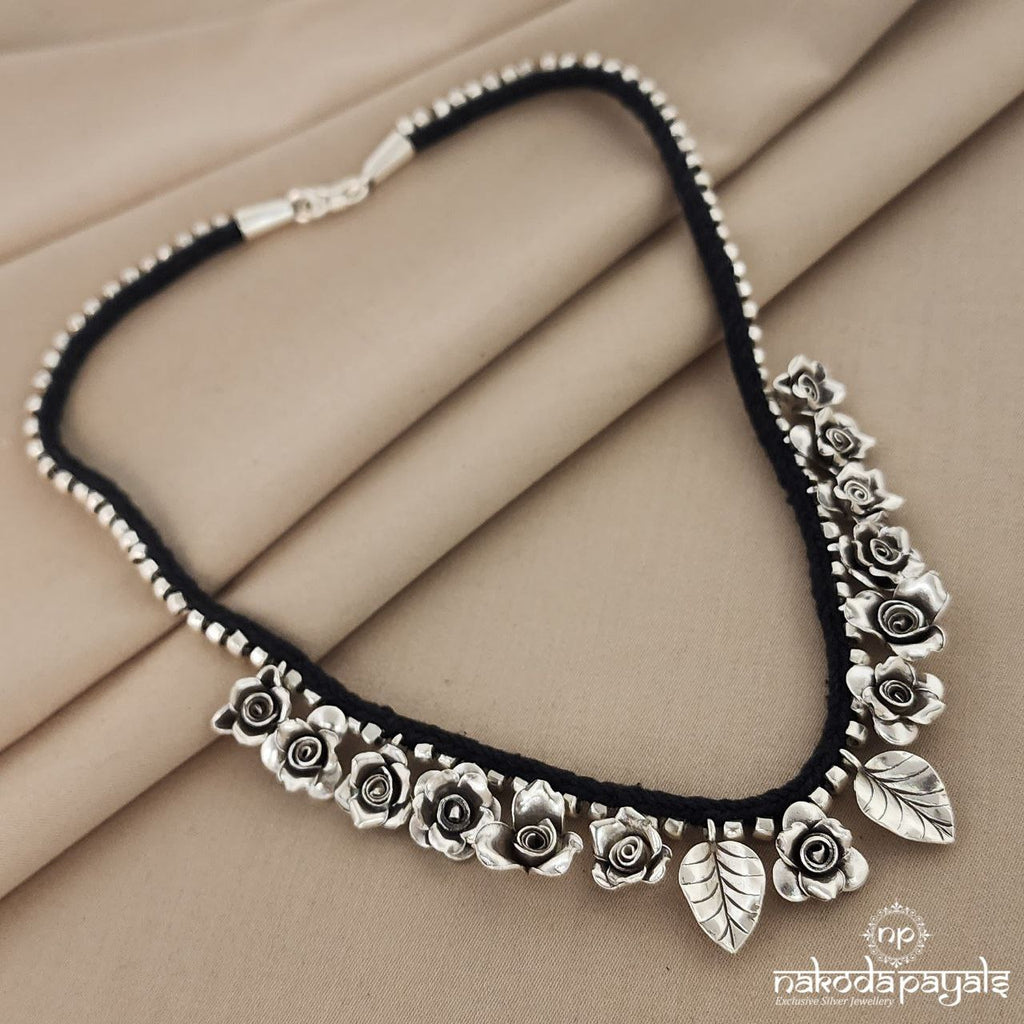 Floral Oxidised Neckpiece (N8539)