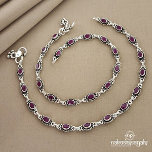 Oval Red Anklets (A4208)