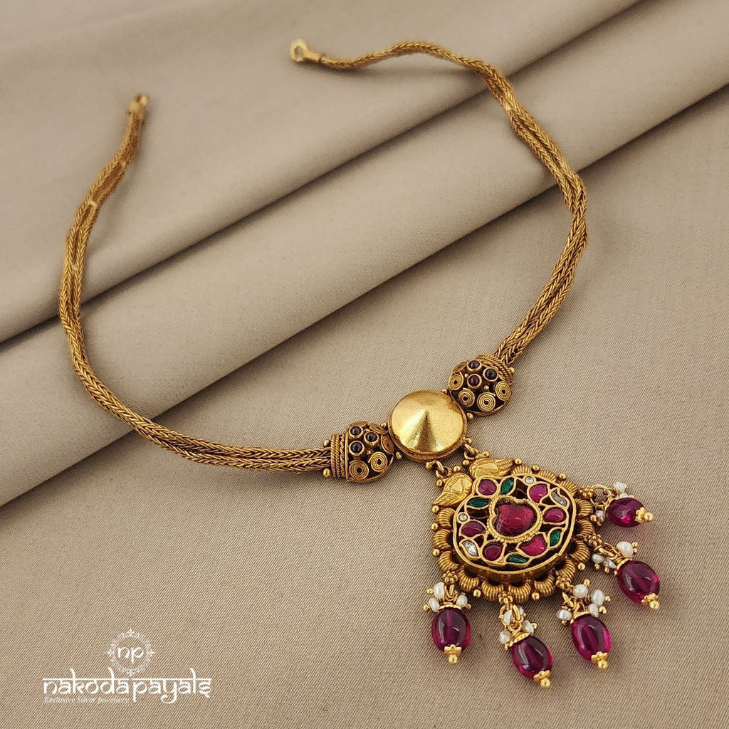 Nice-Looking Kundan Rope Neckpiece (GN6215)