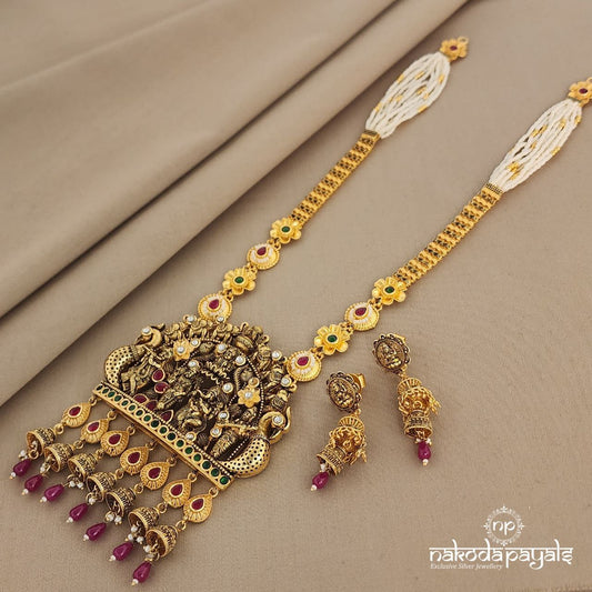 Panchdeva Kundan Neckpiece with Earrings(GN6233)