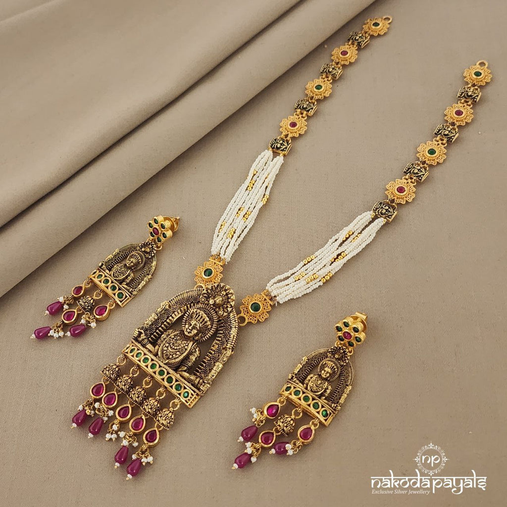 Kantara Kundan Neckpiece with Earrings (GN6236)