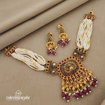 Lakshmi Kundan Neckpiece with Earrings (GN6241)