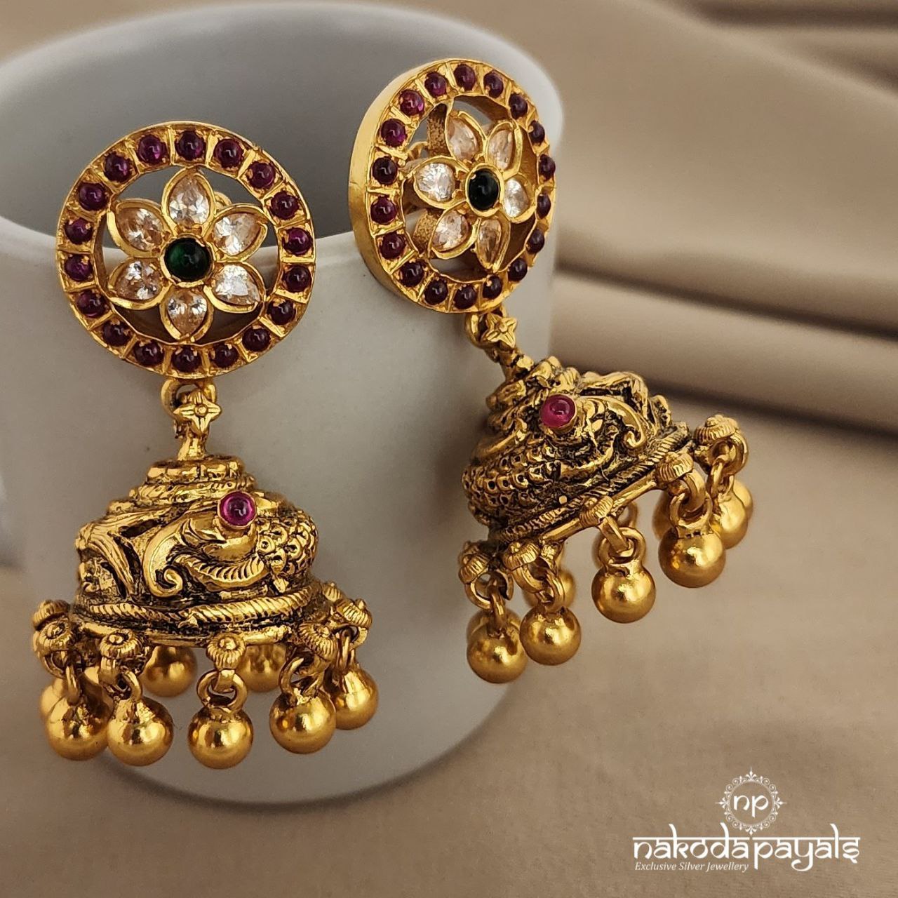 Pretty Floral Jhumka (GE6258)