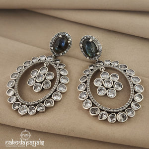 Ravishing Smoky Quartz Chandbali (C7377)