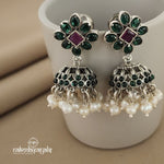 Floral Green Jhumka (J4994)