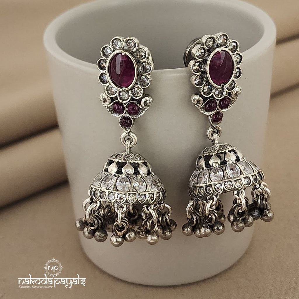 Ravishing Oval Ruby Jhumka (J5006)