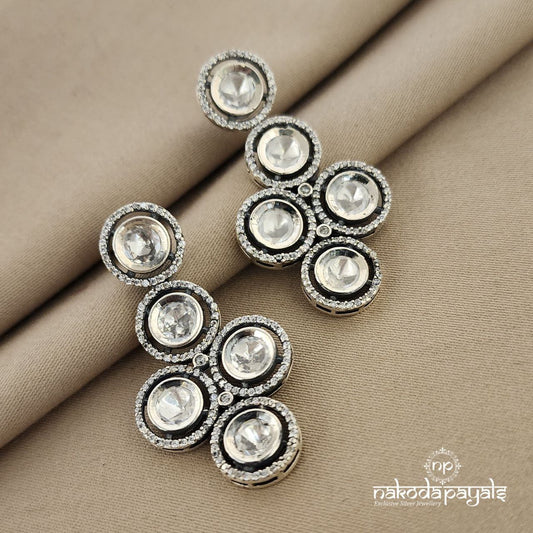 Glittering Polki Chandbali (C7391)