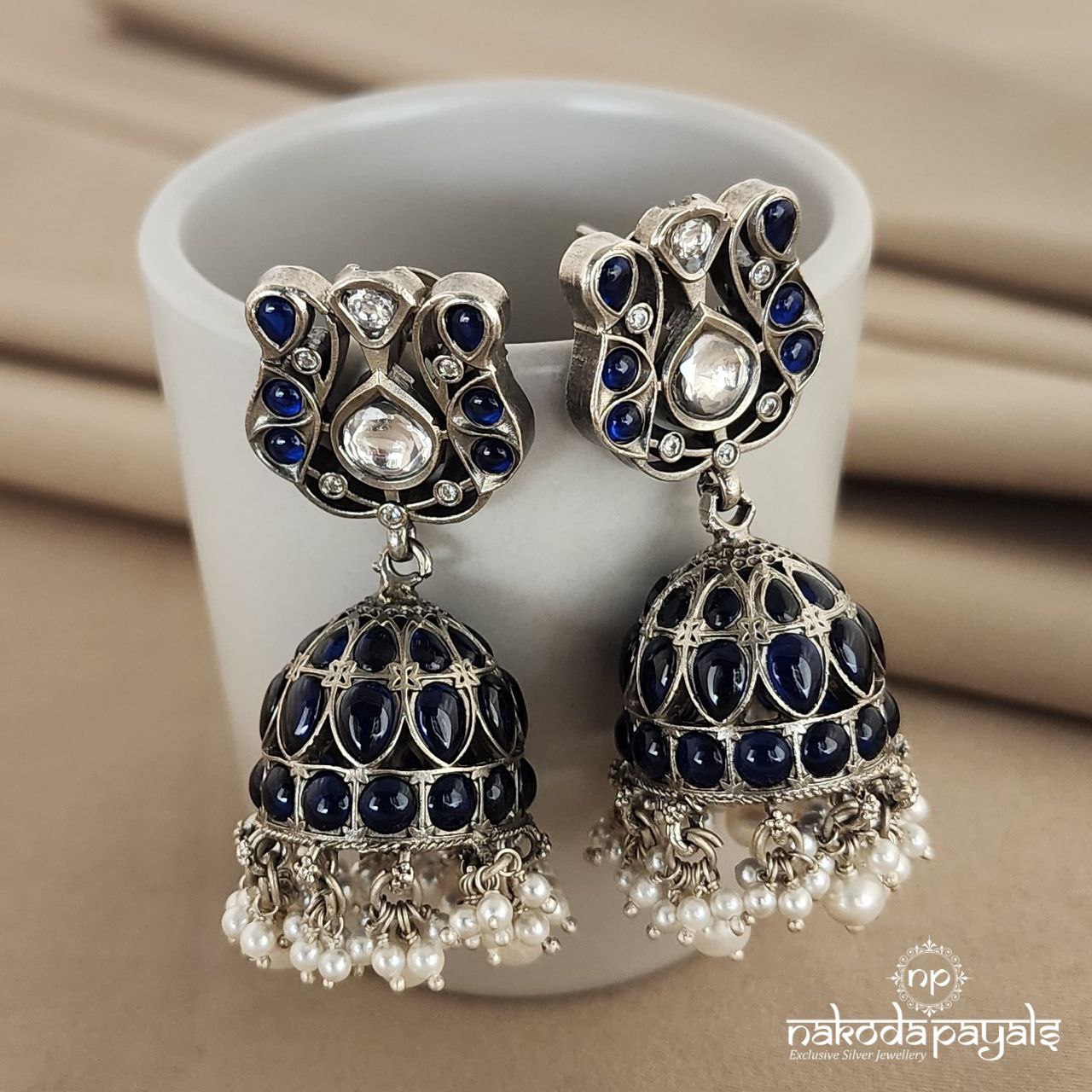 Likeable Blue Jhumka (J5025)