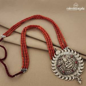 Lakshmi Coined Coral Chain Neckpiece (N8662)