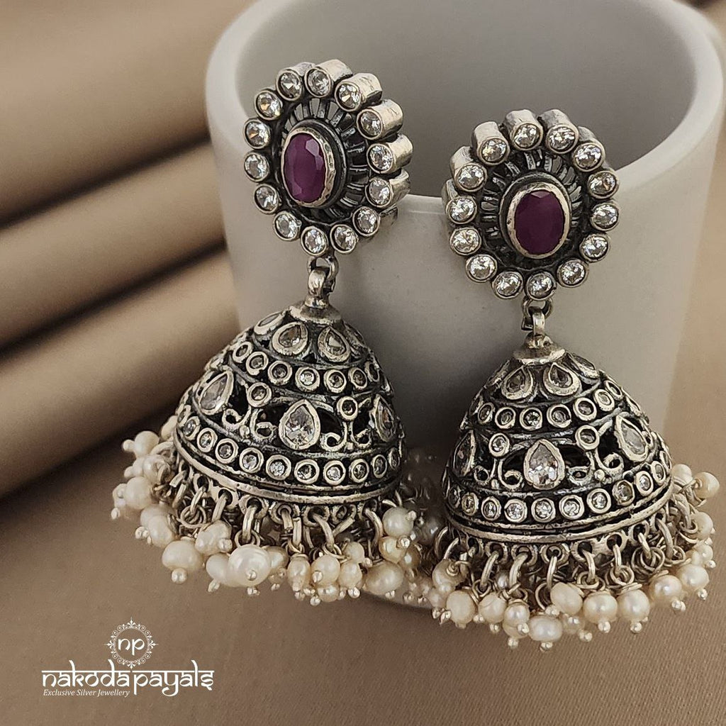 Captivating Red Jhumka (J5081)