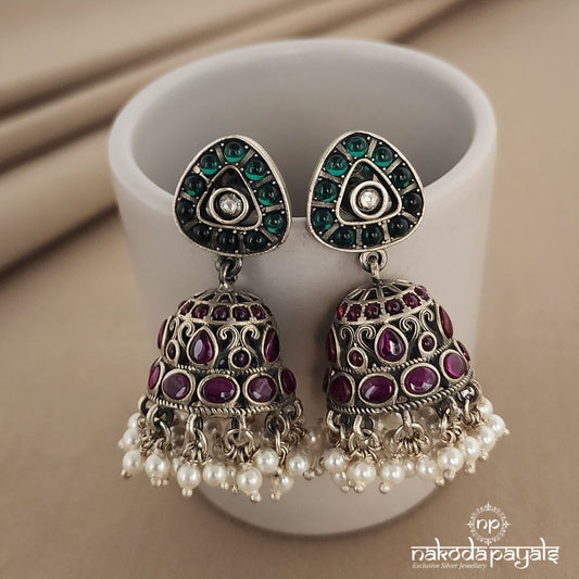 Triangle Green Jhumka (J5101)