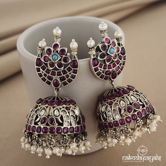 Crowned Kemp Moon Jhumka (J5108)