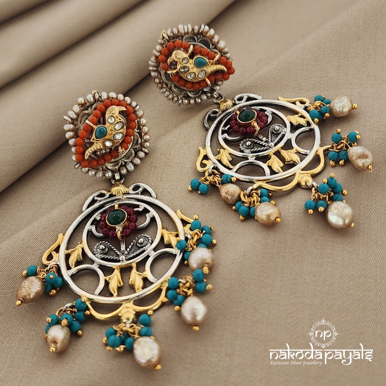 Tempting Birdie Dual Tone Chandbali (DT0747)