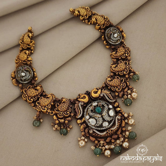 Riveting Peacock Moissanite Neckpiece (GN6336)