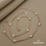 Pent Flowers Rose Gold Anklets (A4657)
