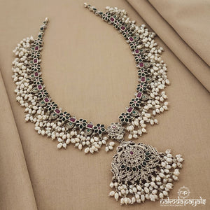 Floral Green Grand Guttapusalu  Neckpiece  (N8728)