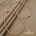 Charming Ball Rosegold Anklets (A4665)