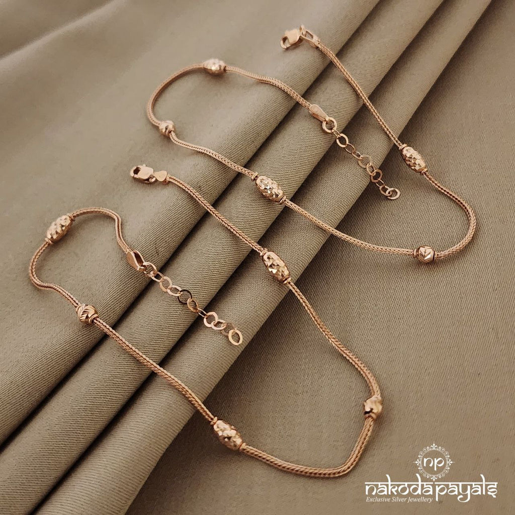 Ritzy Rosegold Anklets (A4669)