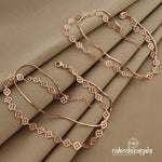 Double Layered Rosegold Anklets (A4672)