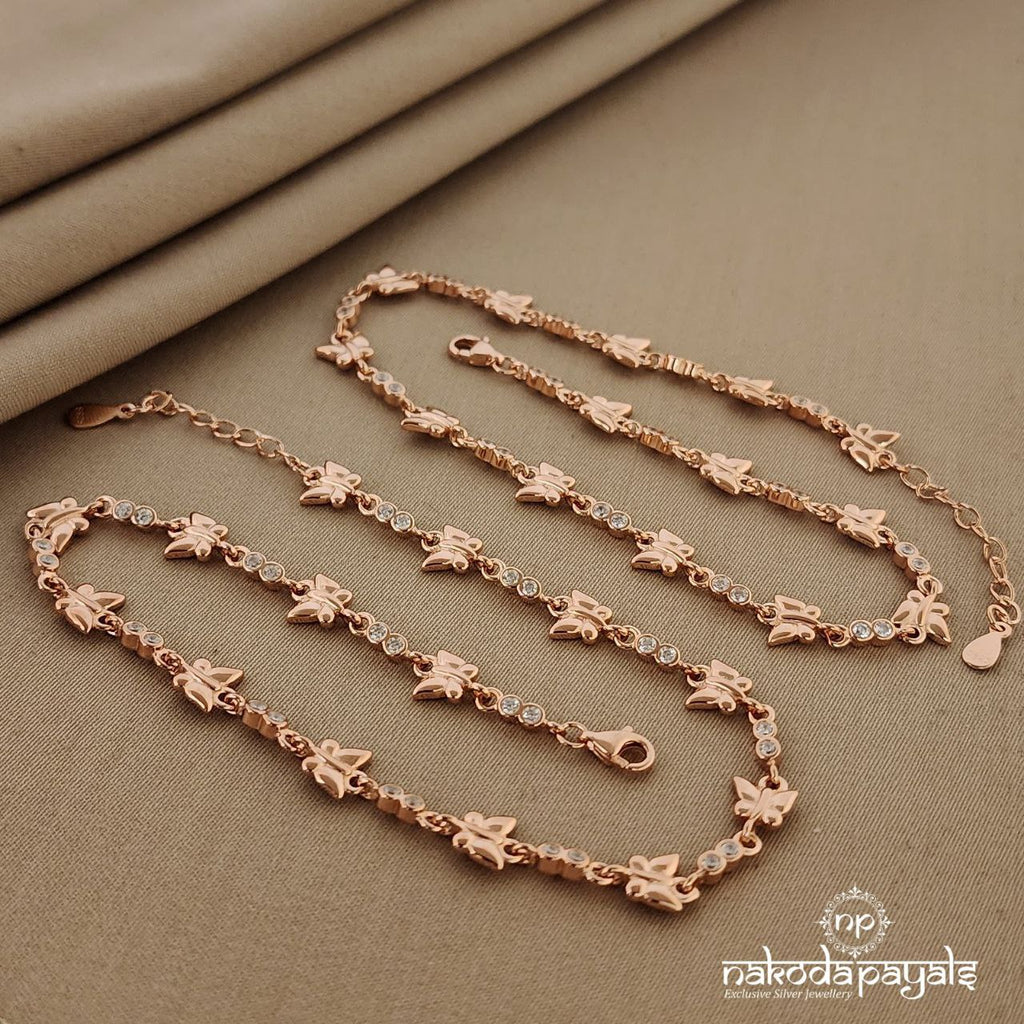 Little Butterfly Rosegold Anklets (A4688)
