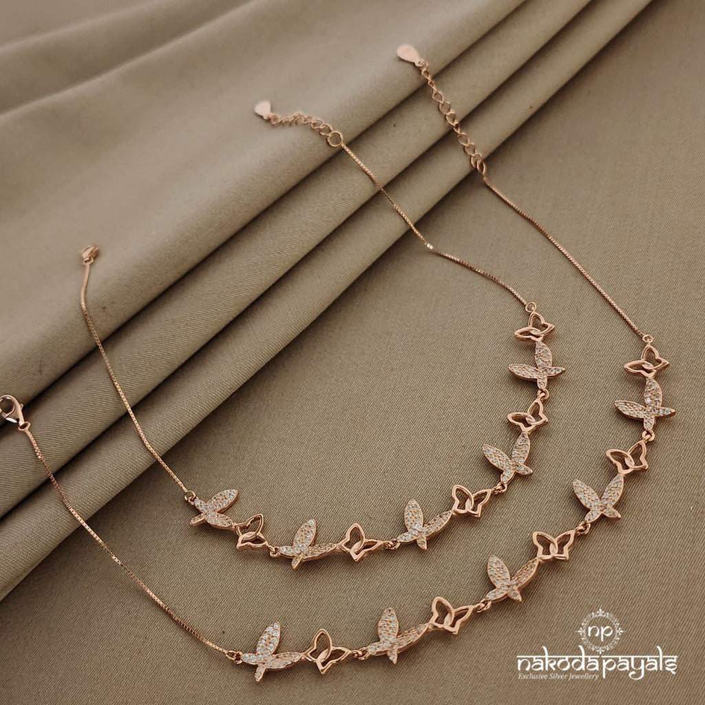 Butterfly Rosegold Anklets (A4692)