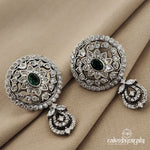 Oval Green Studs (S8564)