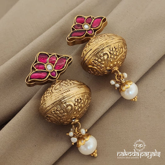 Floral Kundan Jhumka (GE6358)