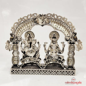 White Kundan Studded Lakshmi Ganesha (Aa0554)