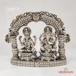 White Kundan Studded Lakshmi Ganesha (Aa0554)