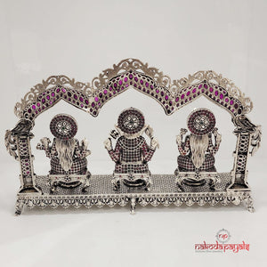 Lakshmi Ganesha Saraswati Trio Solid Idol (Aa0555)