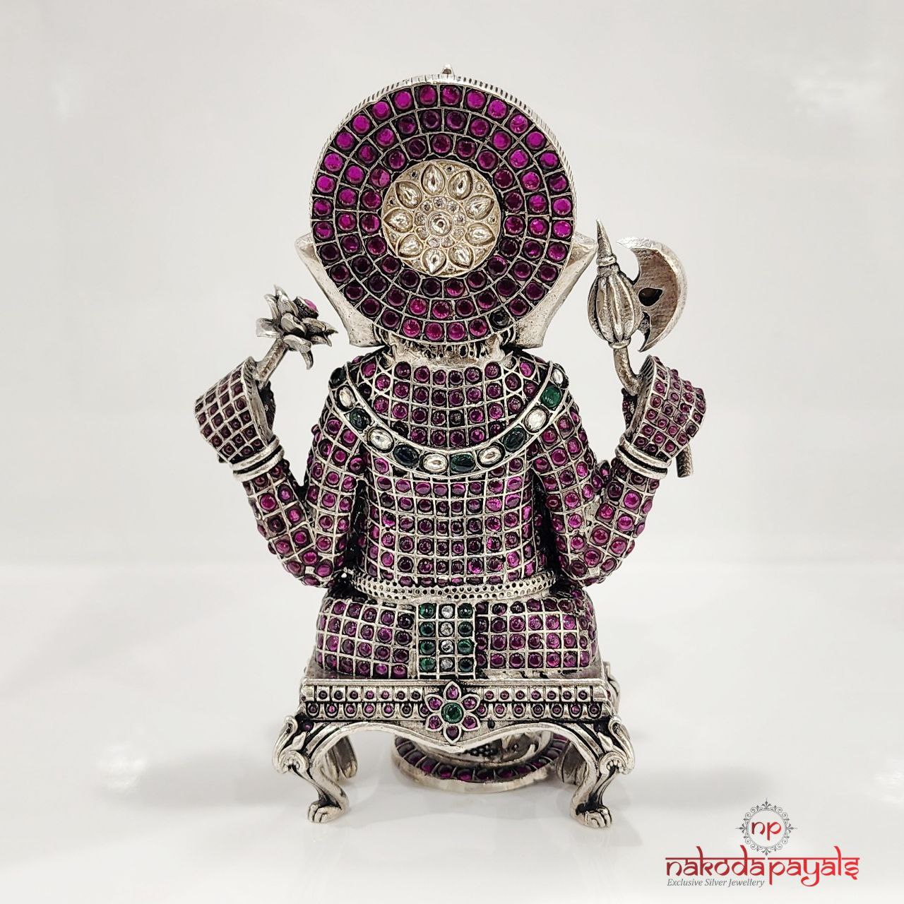 Big Red Ganesha Idol (Aa0592)