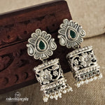 Oxidised Green Drop Jhumka (J5115)