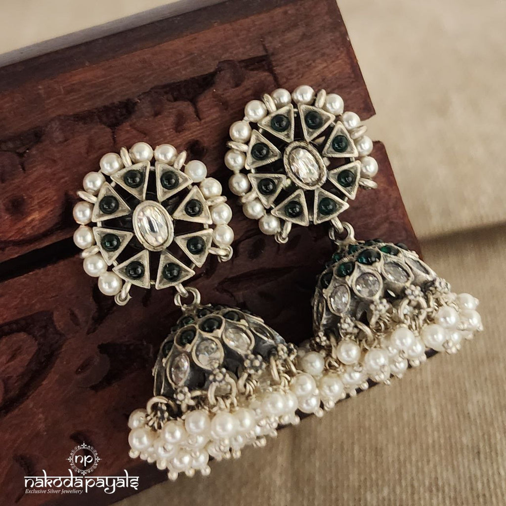 Green Pearl Jhumka (J5140)