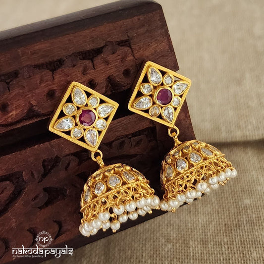 Cubic Cutstone Jhumka (GE6369)