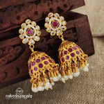 Charming Red Pearly Jhumka (GE6372)