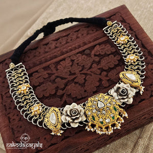 Flexible Floral Choker Cum Neckpiece (N8763)