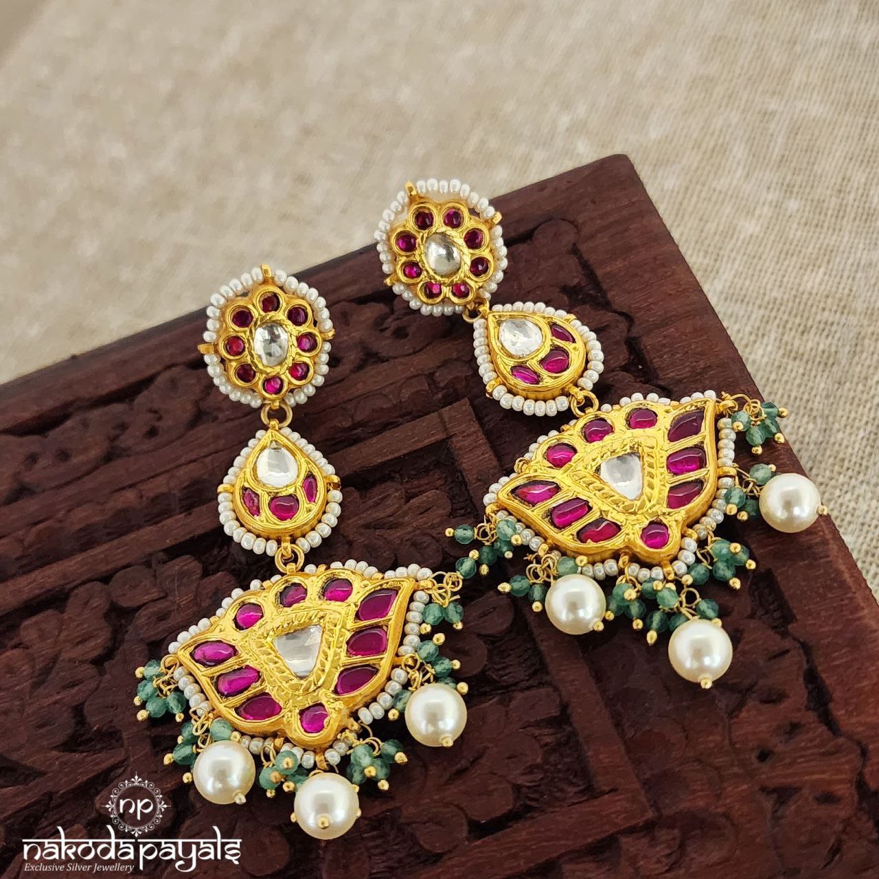 Lotus Kundan Chandbali (GE6406)