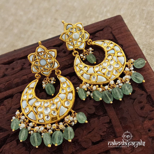 Ravishing Pearl Moon Chandbali (GE6412)